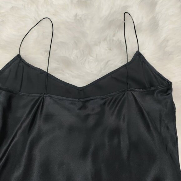 Massimo Black Elegant Layering Piece Sleek Versatile Silk Camisole Top Size P - Picture 6 of 11